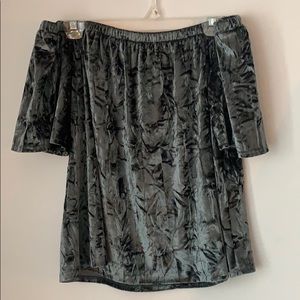 Off the Shoulder Velvet Top